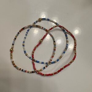 Elegant Multicolor Beaded Bracelet Trio